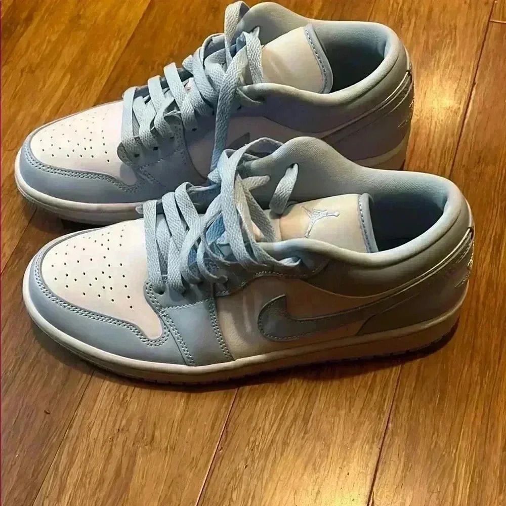 Nike Air Jordan Low Blue and White Sneakers
